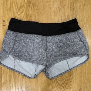 Lululemon Athletica Black and Gray Athletic Shorts
